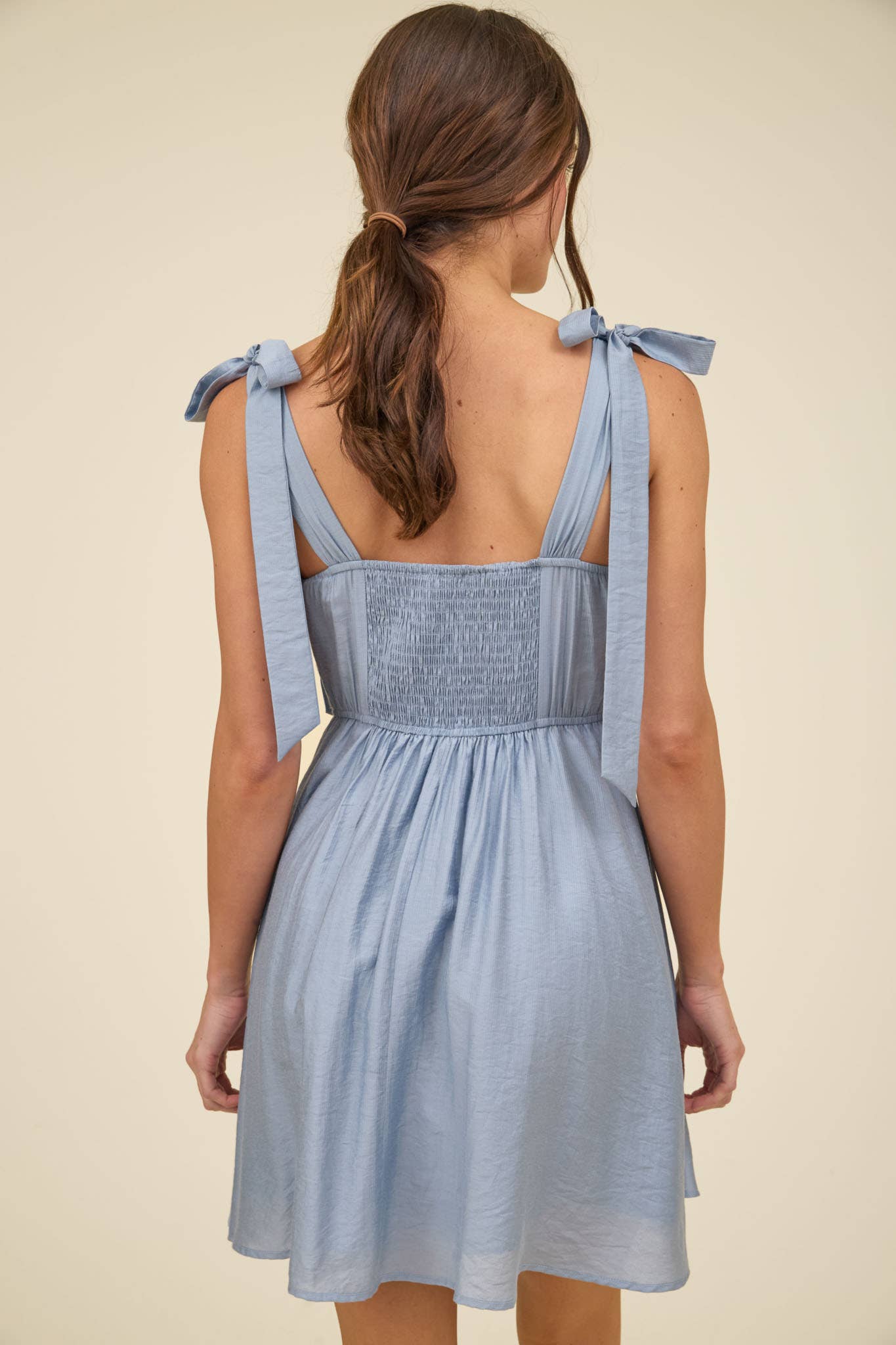 tie strap corset dress EVITA  A & M Enterprises Bridal